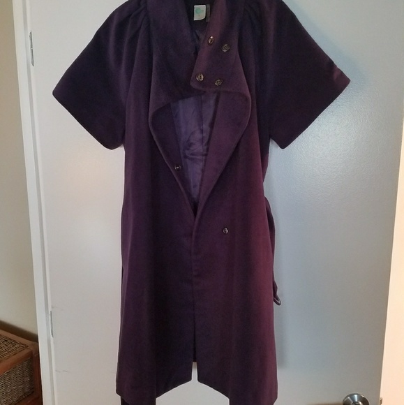 C. Luce Purple funnel neck dress, top or overcoat - Picture 5 of 7